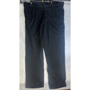 Armani Collezioni Pants Mens 34 Black Dress Trousers Textured Pleated Formal